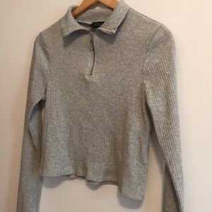 topshop quarter zip sweater
